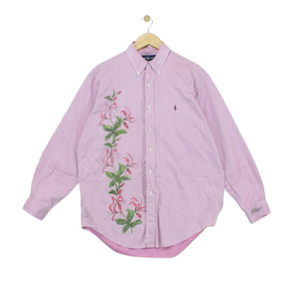 Mens Floral Shirt Yarmouth Long Sleeve Button Down