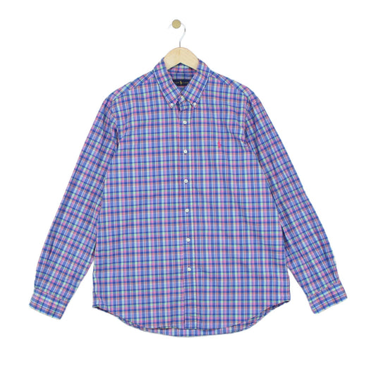 Mens Plaid Shirt Button Down Check