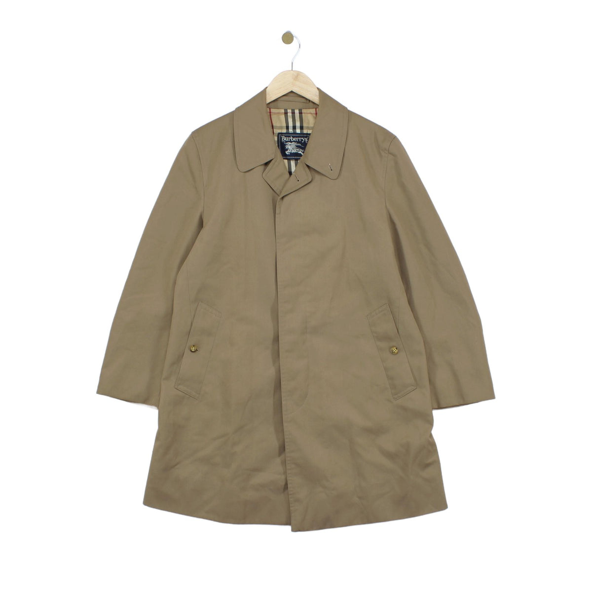 Womens Trench Coat Plaid Lining Classic