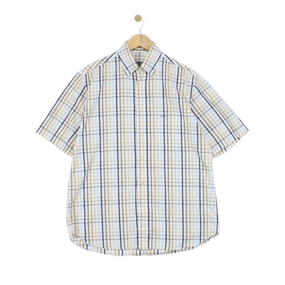 Mens Plaid Shirt Short Sleeve