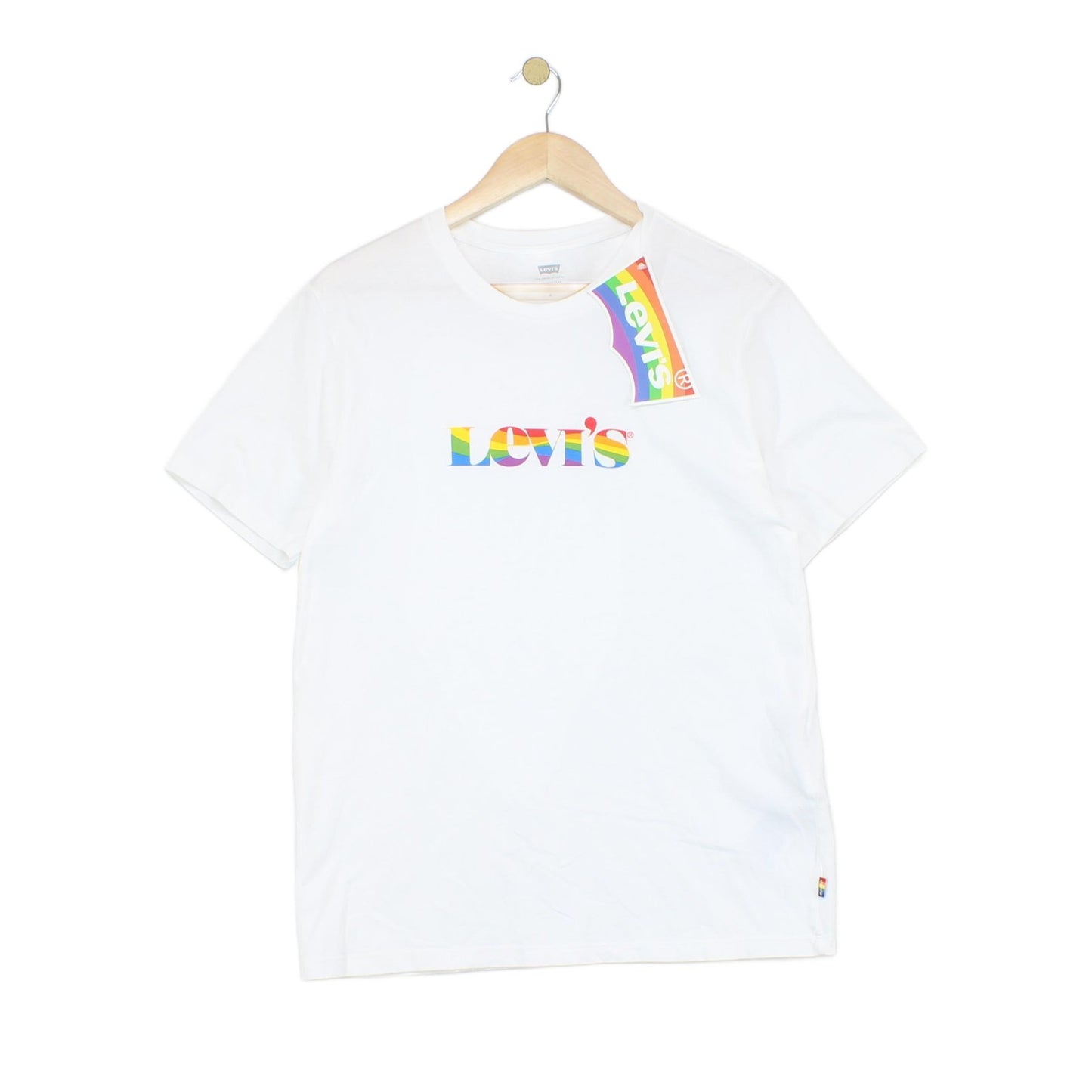 Mens Pride T-Shirt Rainbow Graphic Crew Neck
