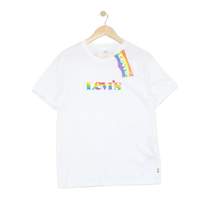 Mens Pride T-Shirt Rainbow Graphic Crew Neck