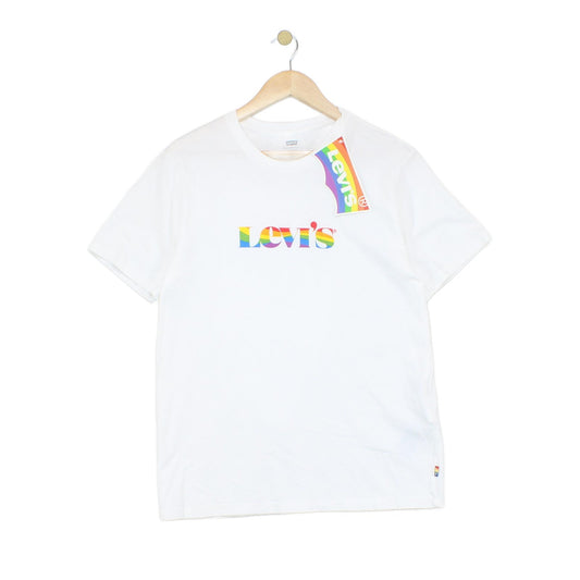 Mens Pride T-Shirt Rainbow Graphic Crew Neck