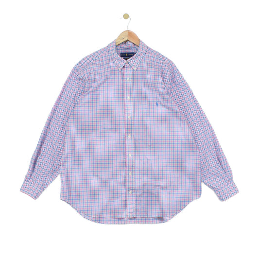 Mens Check Shirt Stretch Button Up