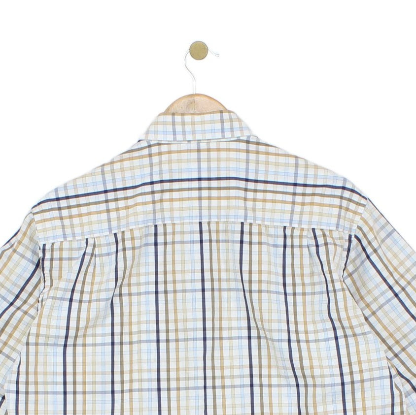 Mens Plaid Shirt Short Sleeve