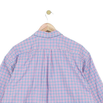 Mens Check Shirt Stretch Button Up