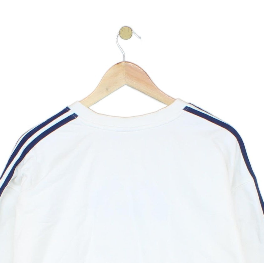 Womens Sweatshirt Embroidered Logo Stripes
