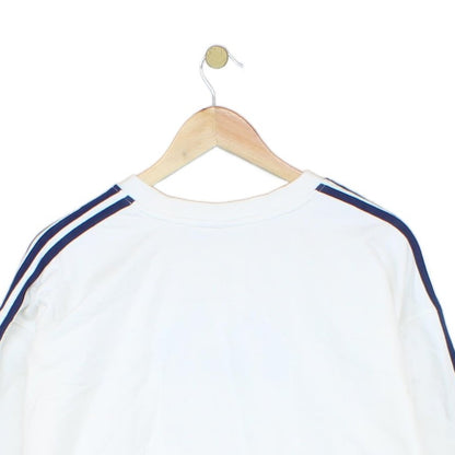 Womens Sweatshirt Embroidered Logo Stripes