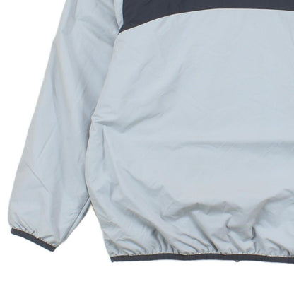 Mens Quilted Jacket Hooded Full Zip Two Tone Fleece Lined