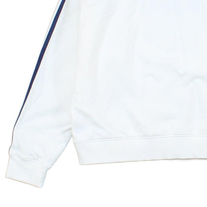 Womens Sweatshirt Embroidered Logo Stripes