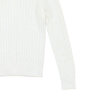 Womens Cable Knit Cardigan Stretch Cotton Long Sleeve