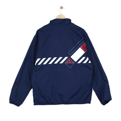 Mens Track Jacket 1/4 Zip Streetwear Logo Retro