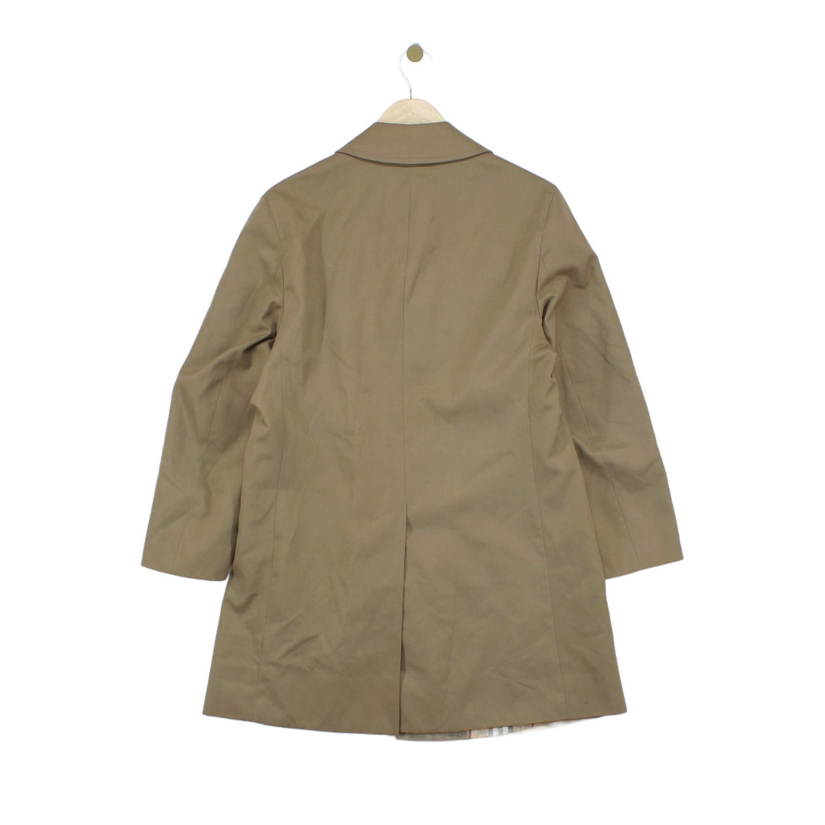 Womens Trench Coat Plaid Lining Classic