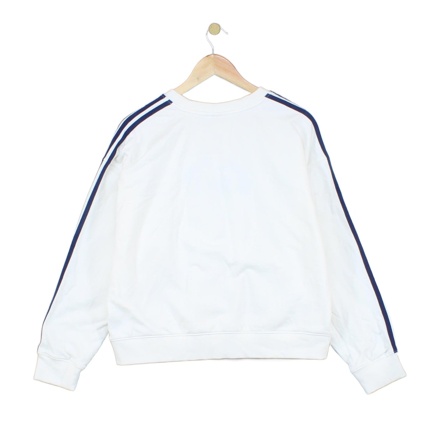 Womens Sweatshirt Embroidered Logo Stripes