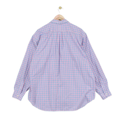 Mens Check Shirt Stretch Button Up