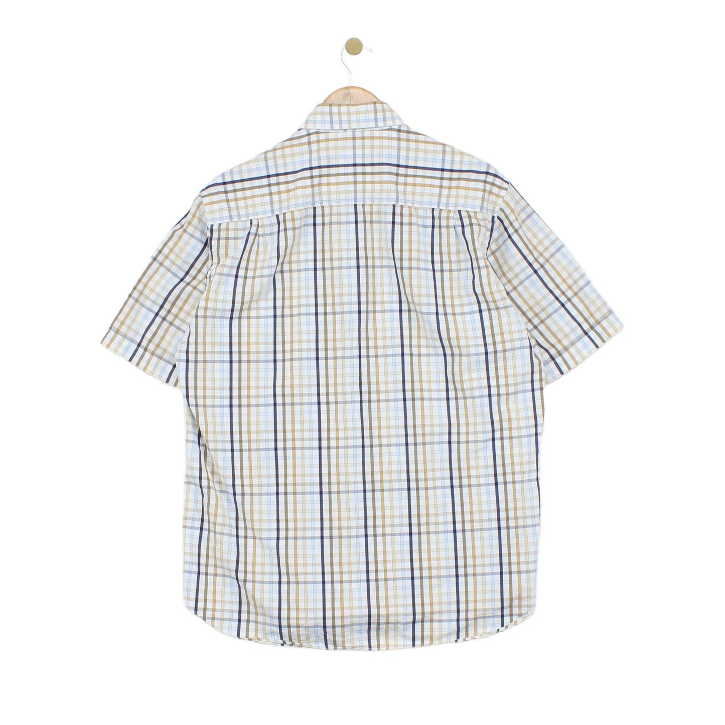 Mens Plaid Shirt Short Sleeve