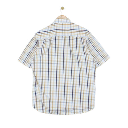 Mens Plaid Shirt Short Sleeve