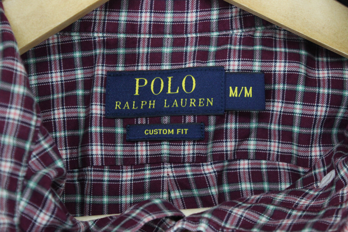 Mens Check Shirt Custom Fit Button Down