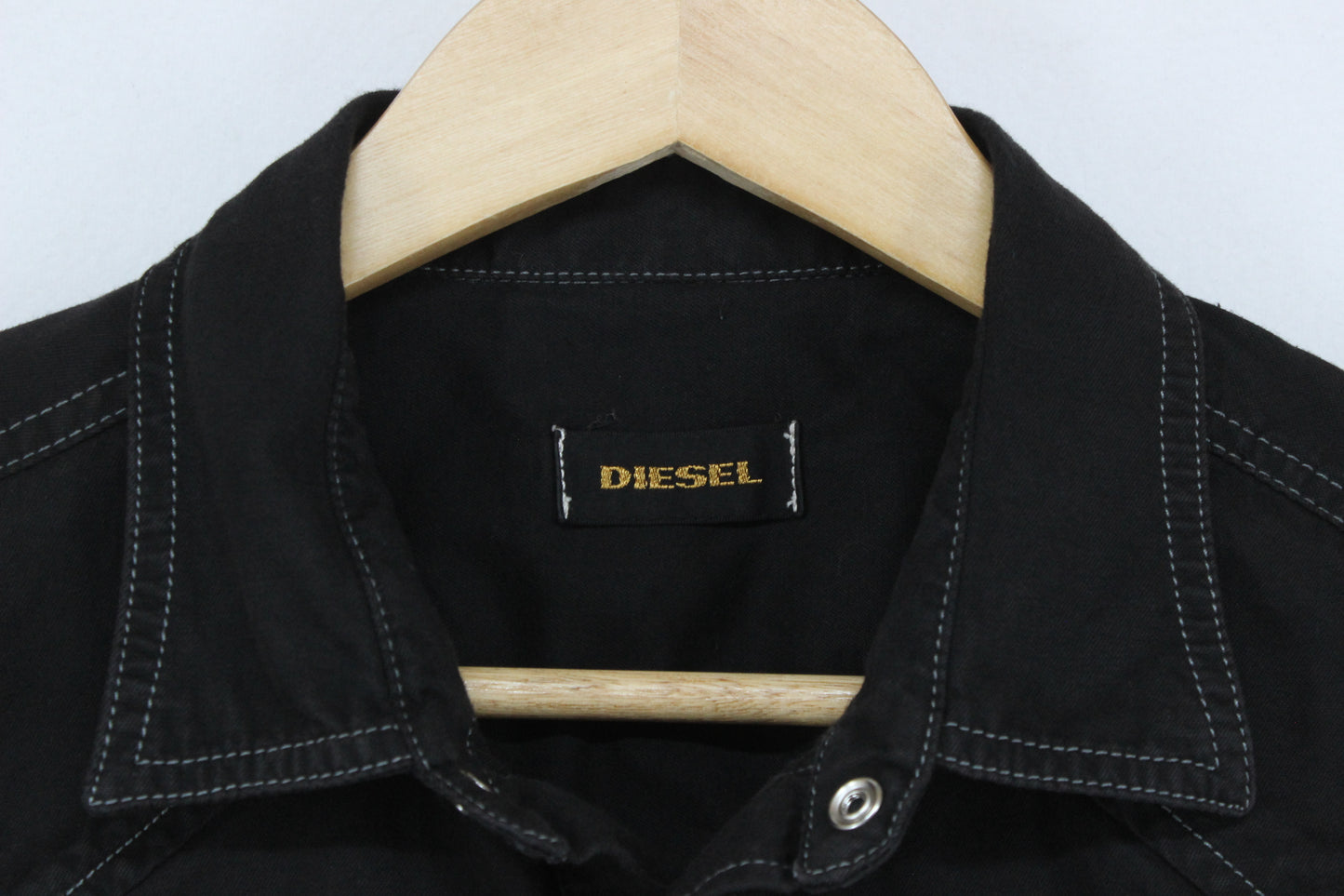Mens Denim Shirt Long Sleeve Western Snap