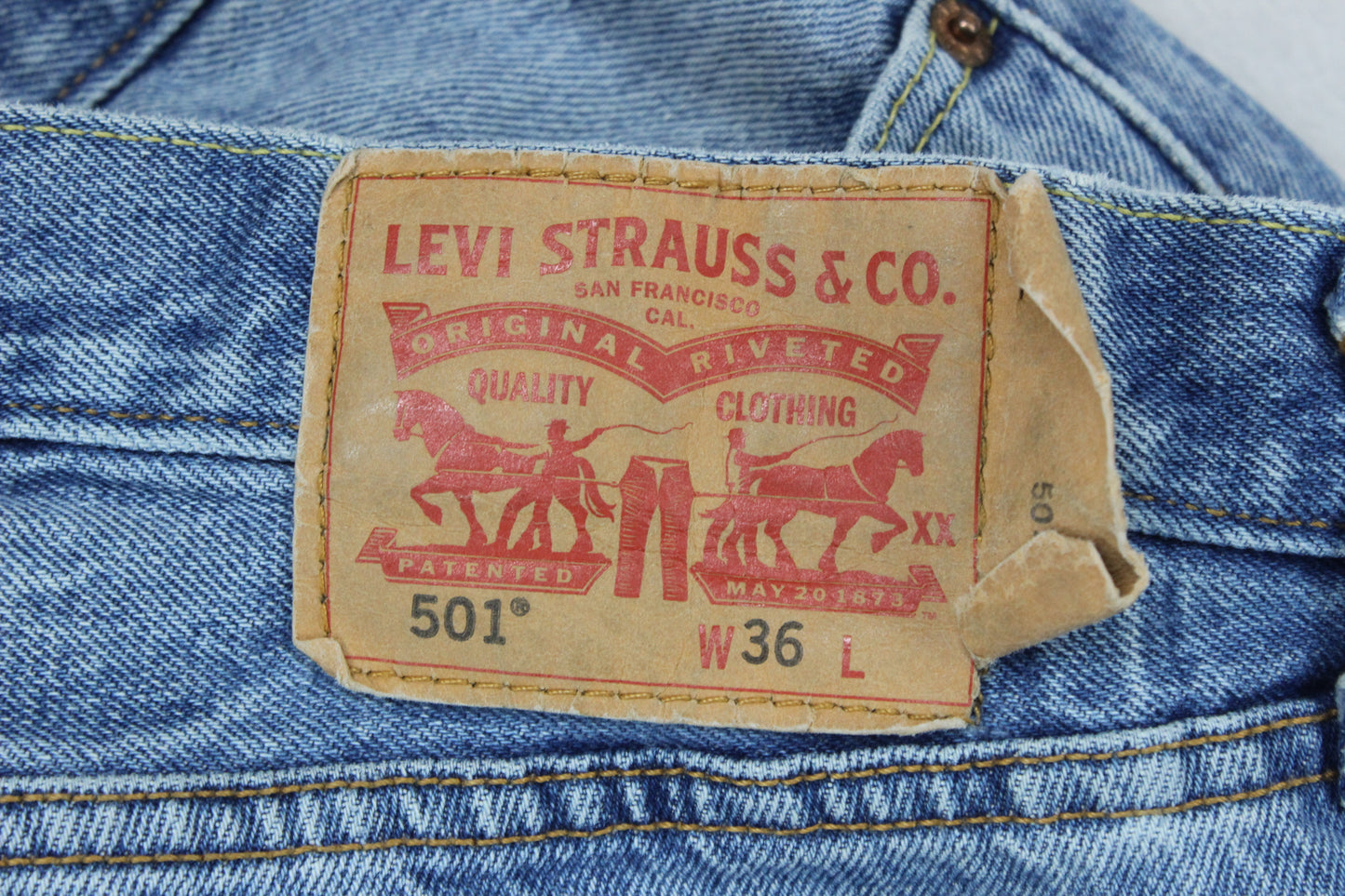 Mens Denim Shorts Classic Cut Offs Raw Hem
