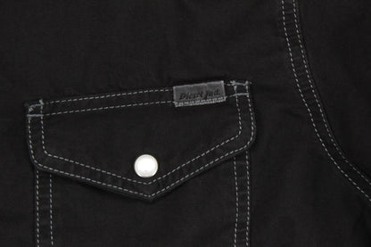 Mens Denim Shirt Long Sleeve Western Snap