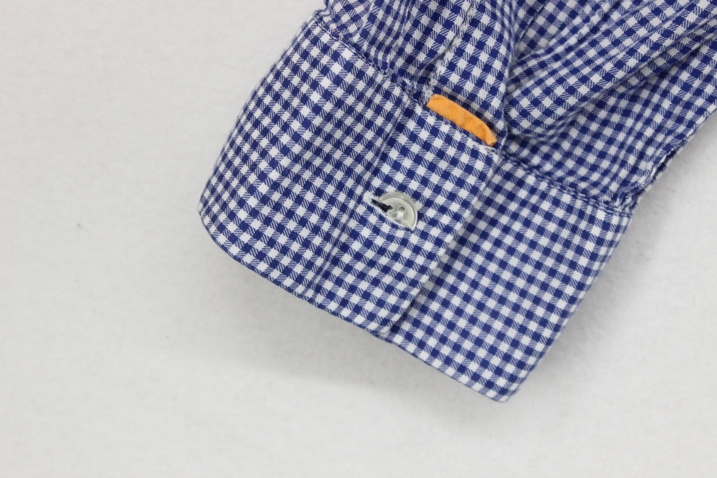 Mens Check Shirt Collared Long Sleeve