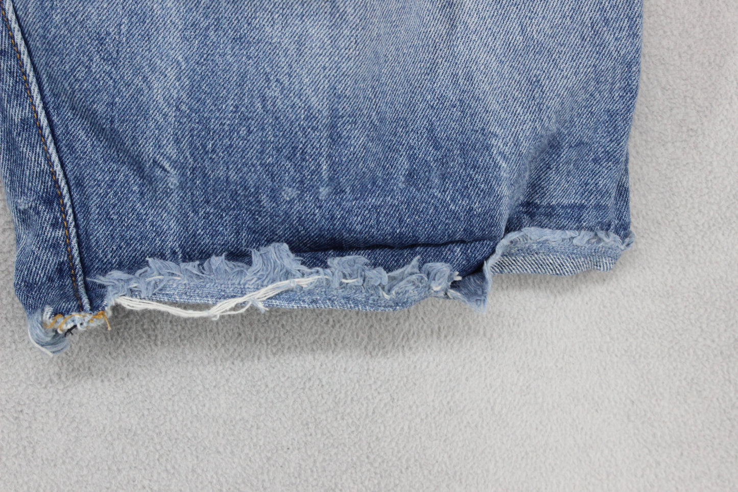 Mens Denim Shorts Classic Cut Offs Raw Hem