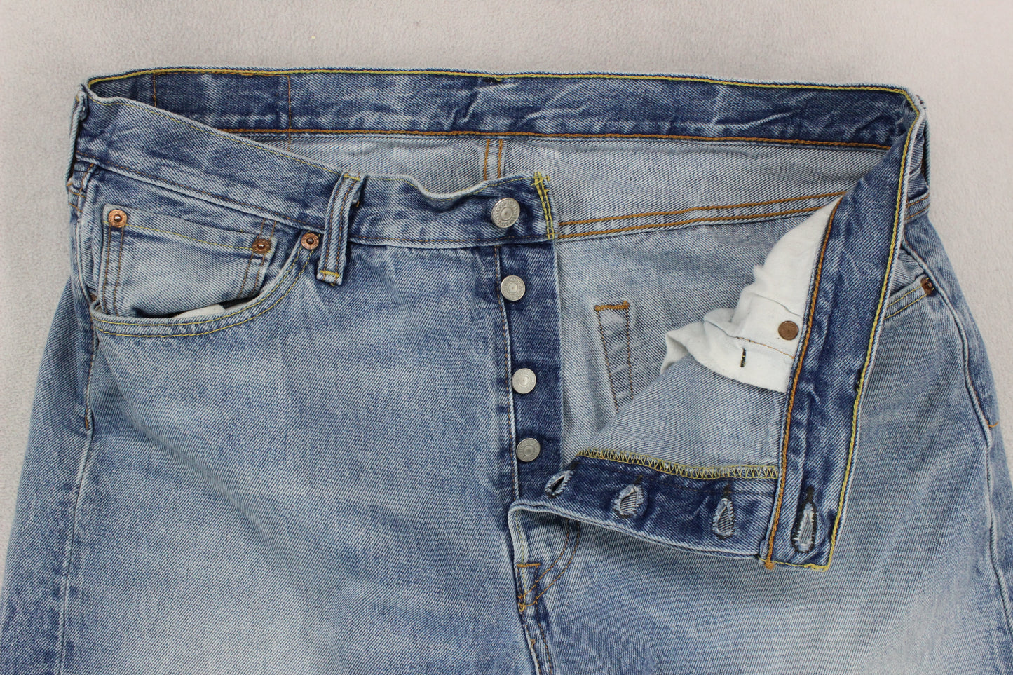 Mens Denim Shorts Classic Cut Offs Raw Hem