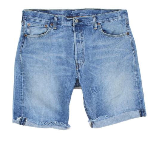 Mens Denim Shorts Classic Cut Offs Raw Hem