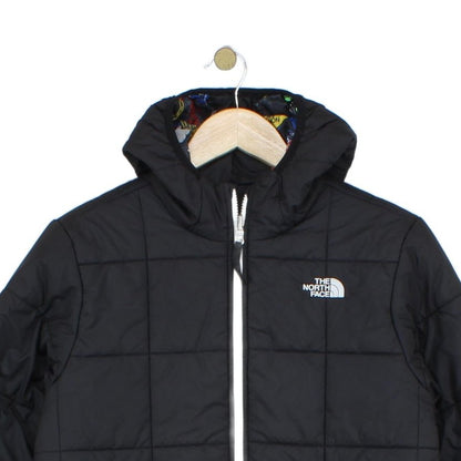 Boys Quilted Jacket Hooded Full Zip Reversible