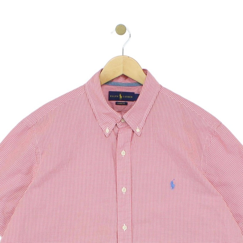 Mens Check Shirt Short Sleeve Classic Fit