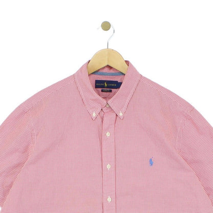 Mens Check Shirt Short Sleeve Classic Fit