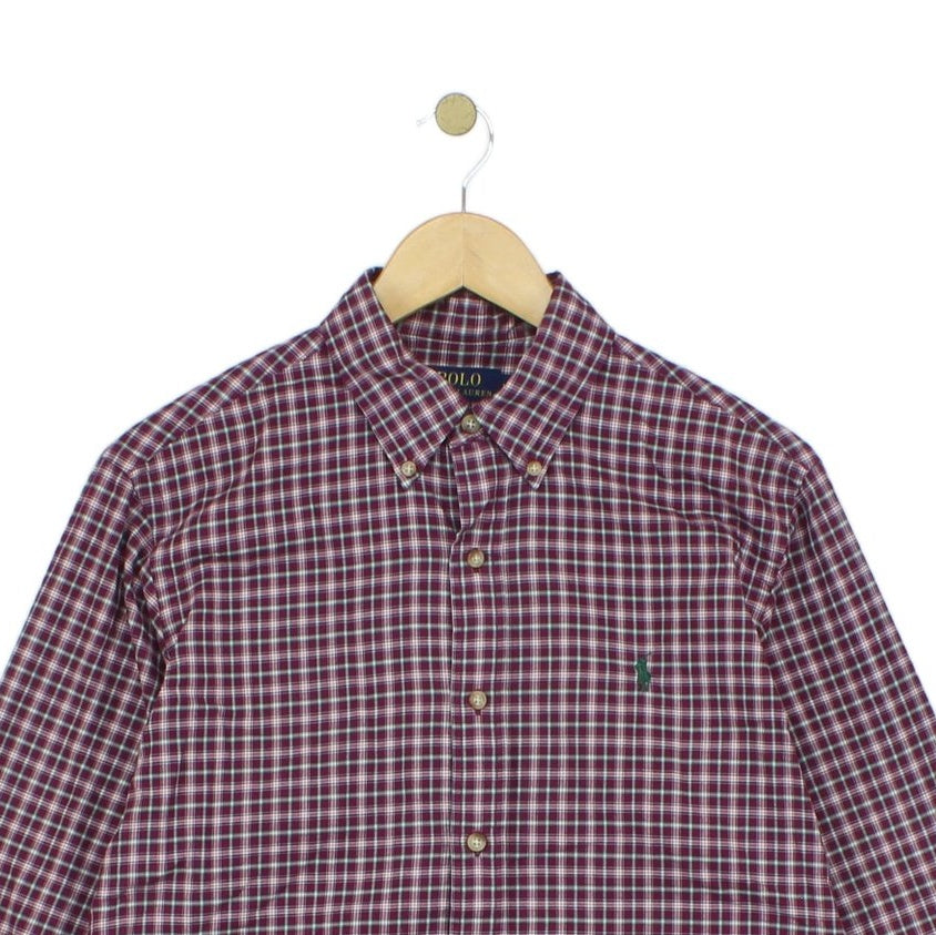 Mens Check Shirt Custom Fit Button Down