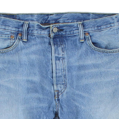 Mens Denim Shorts Classic Cut Offs Raw Hem