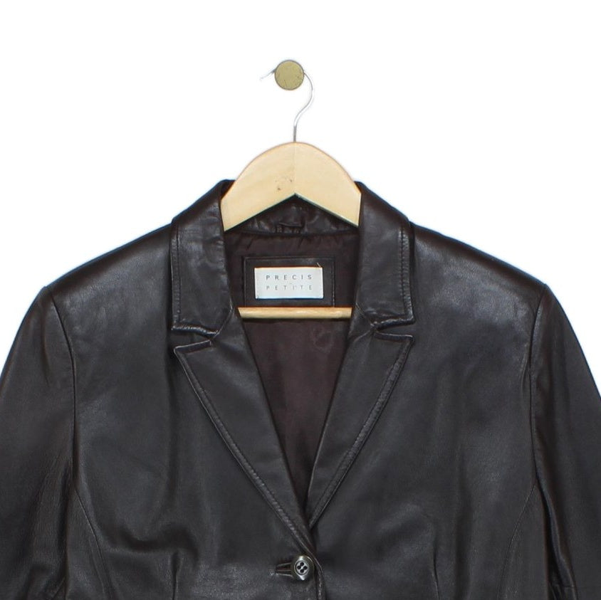 Womens Leather Jacket Long Sleeve