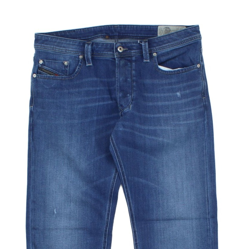 Mens Larkee Jeans Regular Straight Stretch Denim