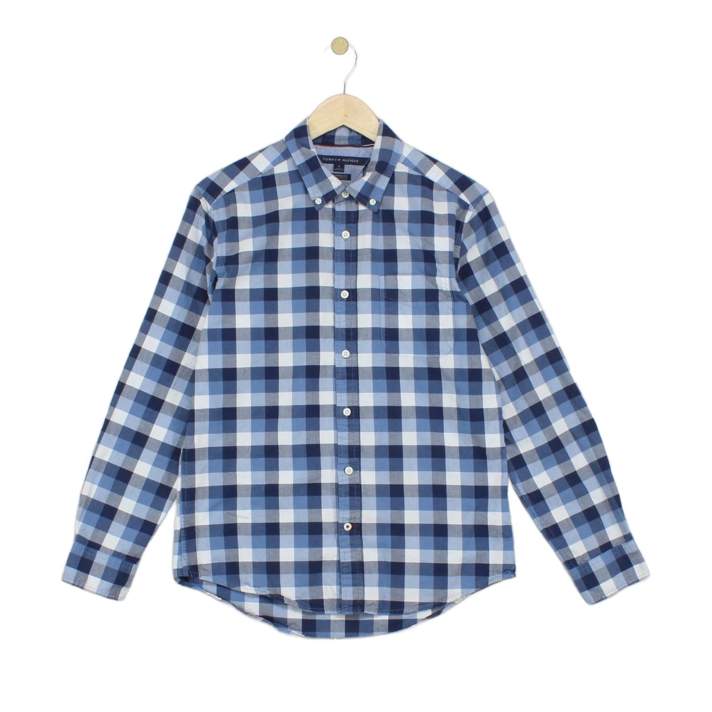 Mens Shirt Check Long Sleeve Custom Fit