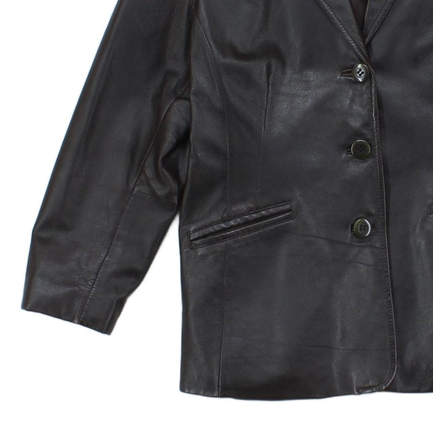 Womens Leather Jacket Long Sleeve