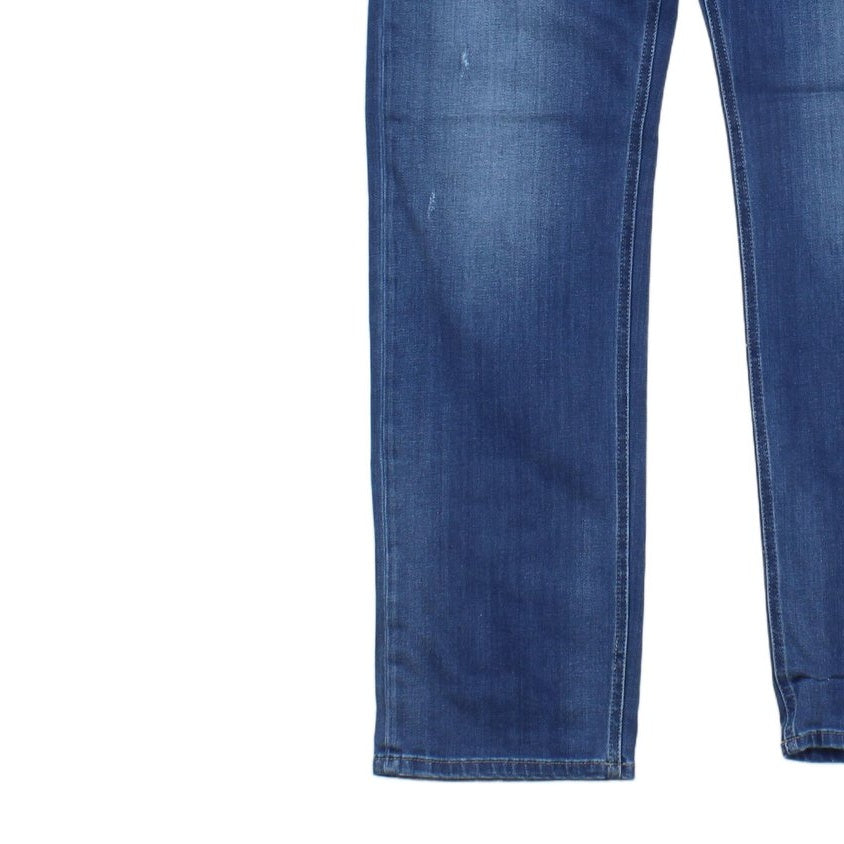 Mens Larkee Jeans Regular Straight Stretch Denim