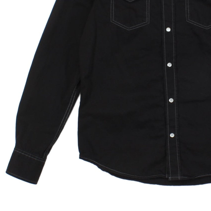 Mens Denim Shirt Long Sleeve Western Snap