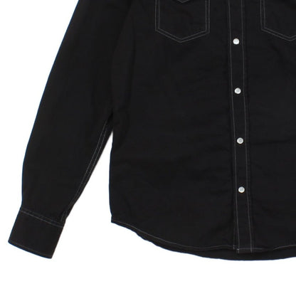 Mens Denim Shirt Long Sleeve Western Snap
