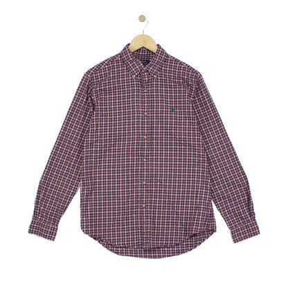 Mens Check Shirt Custom Fit Button Down