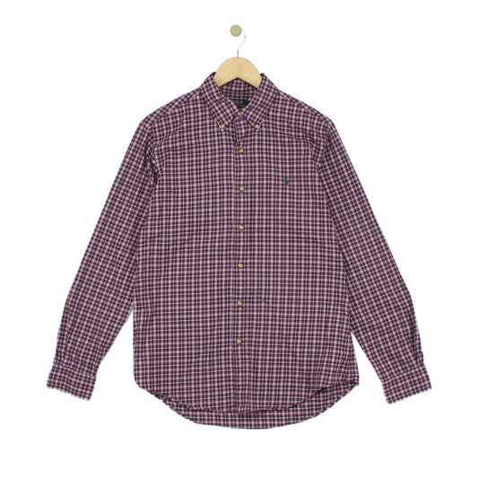 Mens Check Shirt Custom Fit Button Down