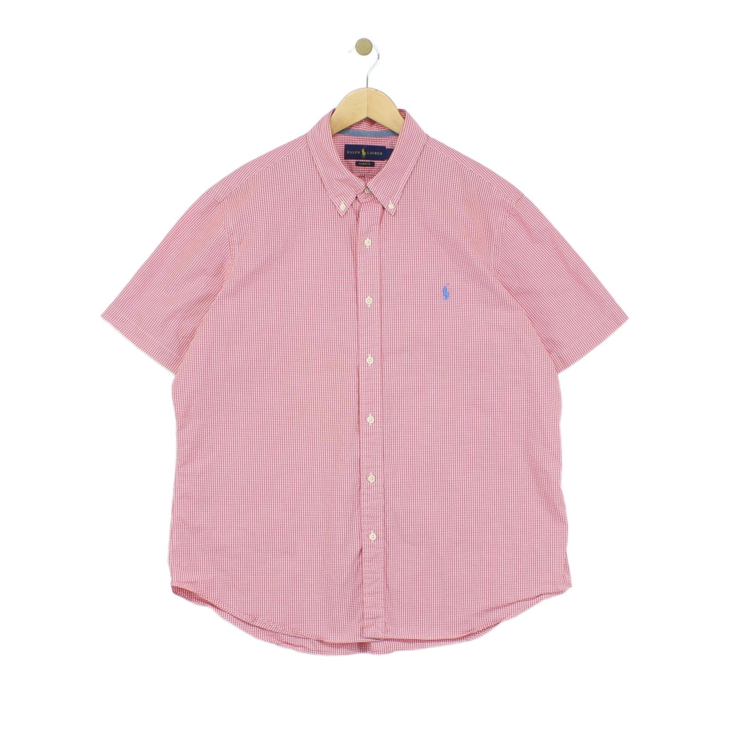 Mens Check Shirt Short Sleeve Classic Fit