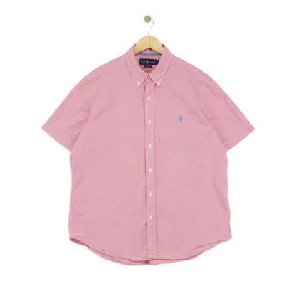 Mens Check Shirt Short Sleeve Classic Fit