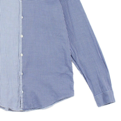 Mens Check Shirt Collared Long Sleeve