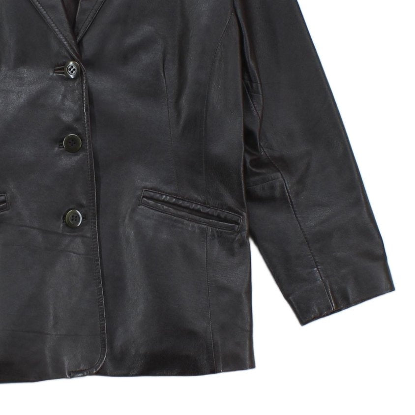 Womens Leather Jacket Long Sleeve