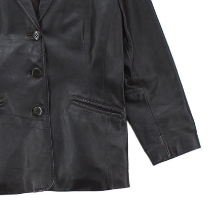 Womens Leather Jacket Long Sleeve