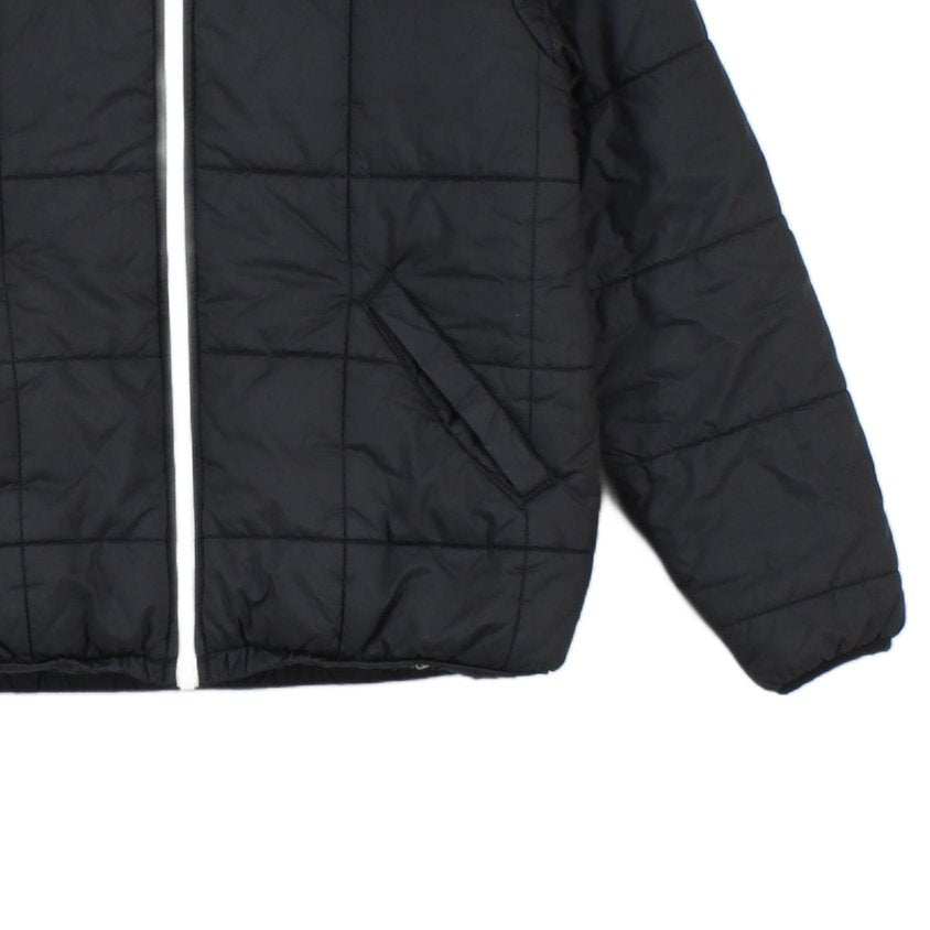 Boys Quilted Jacket Hooded Full Zip Reversible