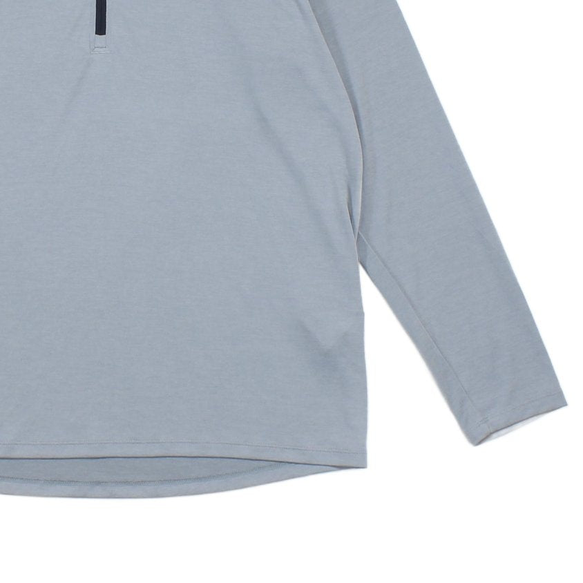Mens 1/4 Zip T-Shirt Athletic Loose Fit Long Sleeve